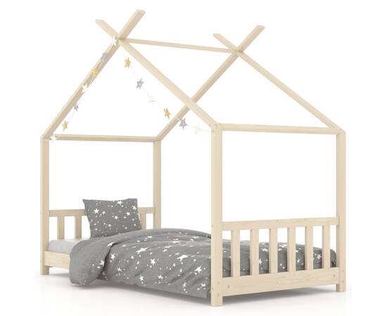 Cadru de pat pentru copii, 80 x 160 cm, lemn masiv de pin, 2 image