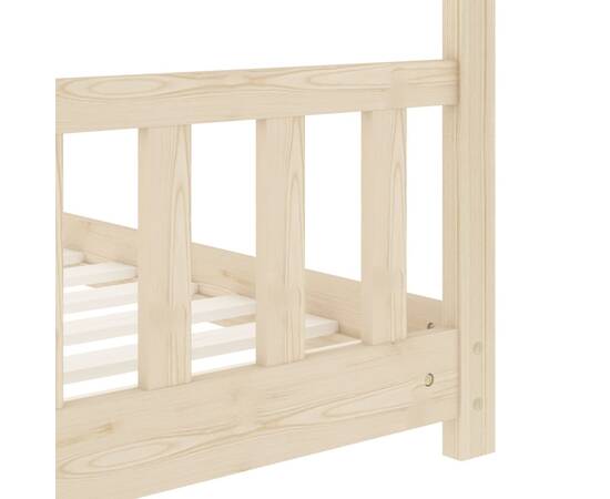 Cadru de pat pentru copii, 80 x 160 cm, lemn masiv de pin, 7 image