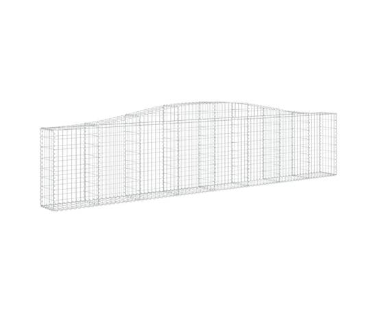 Coșuri gabion arcuite 5 buc, 400x30x80/100 cm, fier galvanizat, 2 image