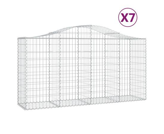 Coșuri gabion arcuite 7 buc, 200x50x100/120 cm, fier galvanizat, 2 image