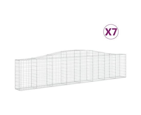 Coșuri gabion arcuite 7 buc, 400x30x80/100 cm, fier galvanizat, 2 image