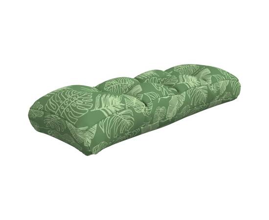 Pernă canapea de grădină cu model frunze, 120x40x12 cm , textil, 2 image