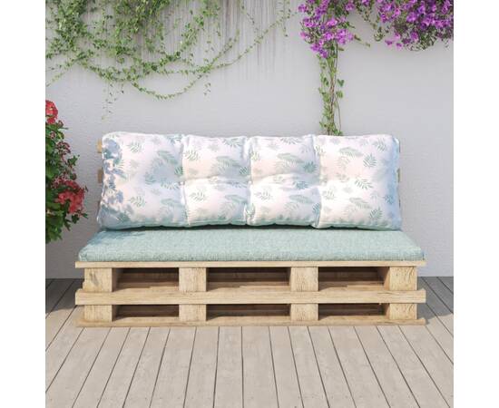 Pernă canapea de grădină cu model frunze, 120x40x12 cm , textil, 3 image