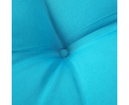 Pernă pentru canapea din paleți, turcoaz, 120x40x12 cm, textil, 5 image