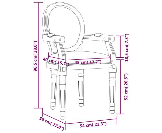 Scaun de bucătărie, gri închis, 54x56x96,5 cm, catifea, 8 image