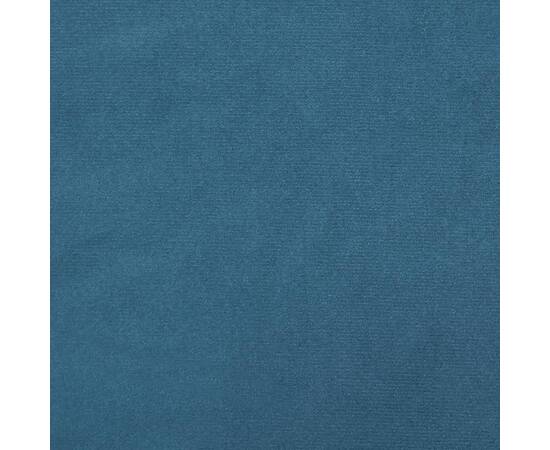 Canapea extensibilă cu perne, albastru, catifea, 10 image