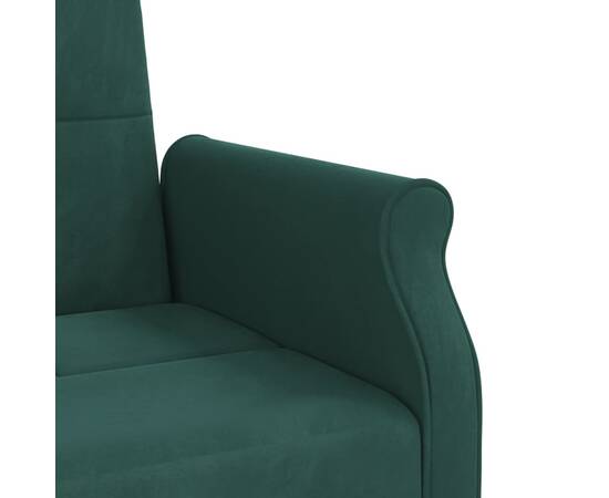 Canapea extensibilă cu perne, verde închis, catifea, 8 image