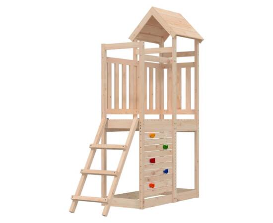 Turn de joacă, scară/perete, 52,5x110,5x214 cm, lemn masiv pin