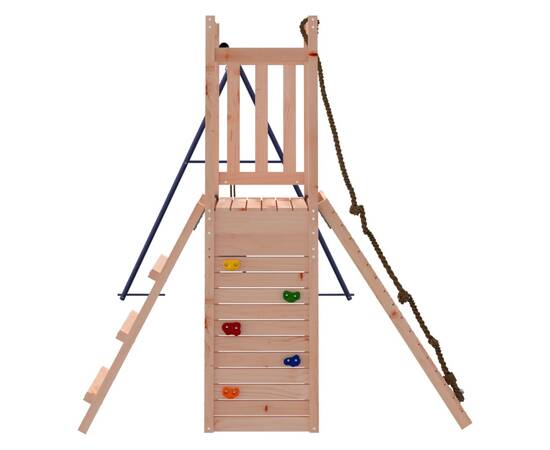 Căsuță de joacă cu leagăne perete cățărat, lemn masiv douglas, 4 image
