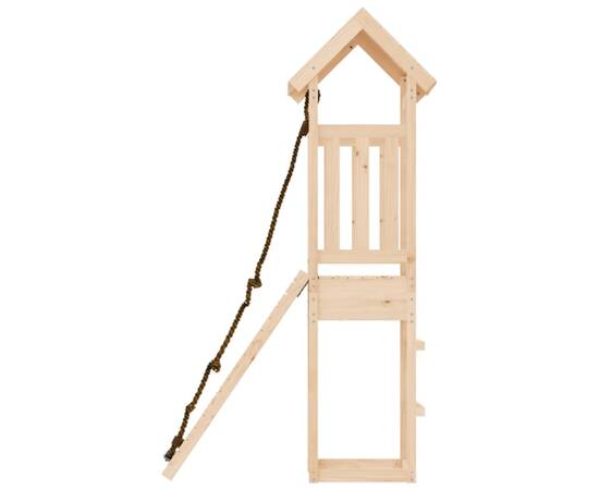 Căsuță de joacă cu perete de cățărat, lemn masiv de pin, 6 image