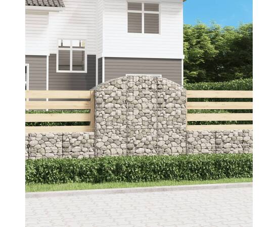 Coș gabion arcuit, 150x50x140/160 cm, fier galvanizat