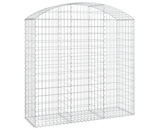 Coș gabion arcuit, 150x50x140/160 cm, fier galvanizat, 2 image