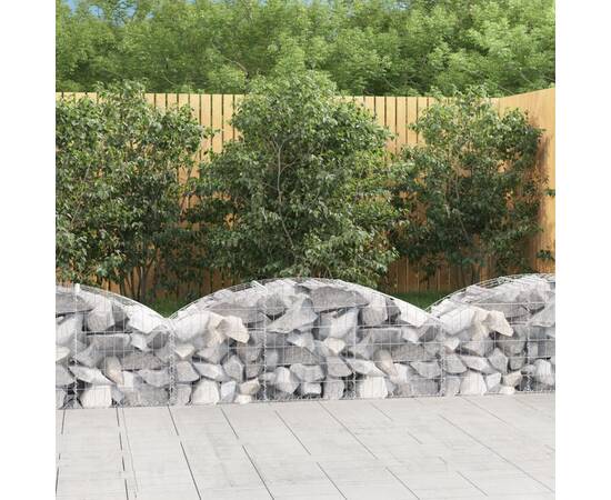 Coș gabion arcuit, 150x50x40/60 cm, fier galvanizat