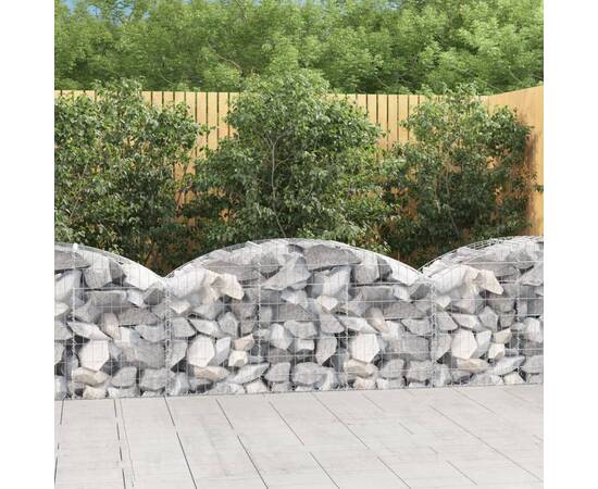 Coș gabion arcuit, 150x50x60/80 cm, fier galvanizat