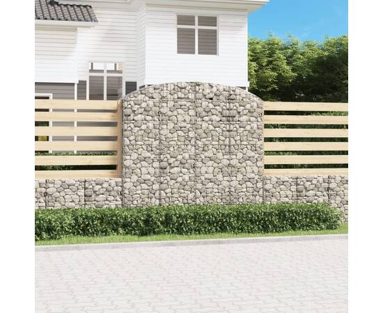 Coș gabion arcuit, 200x50x180/200 cm, fier galvanizat