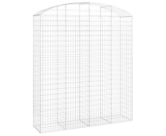 Coș gabion arcuit, 200x50x220/240 cm, fier galvanizat, 2 image