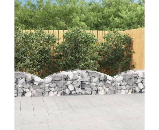 Coș gabion arcuit, 200x50x40/60 cm, fier galvanizat