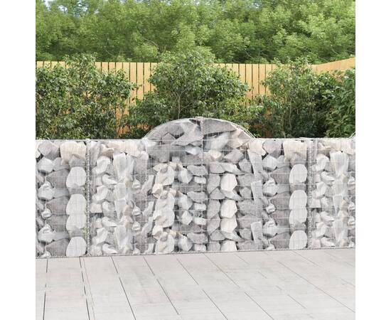 Coș gabion arcuit 200x30x100/120 cm fier galvanizat