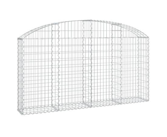 Coș gabion arcuit 200x30x100/120 cm fier galvanizat, 2 image