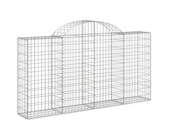 Coș gabion arcuit 200x30x100/120 cm fier galvanizat, 2 image