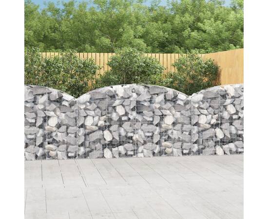 Coș gabion arcuit 200x30x100/120 cm fier galvanizat