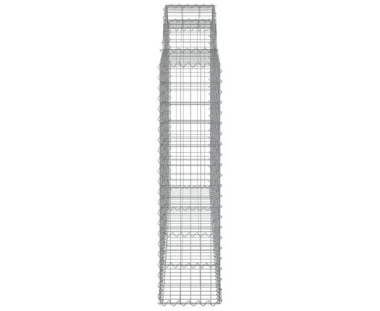 Coș gabion arcuit 200x30x120/140 cm fier galvanizat, 4 image