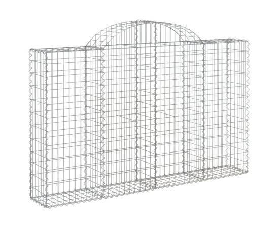 Coș gabion arcuit 200x30x120/140 cm fier galvanizat, 2 image