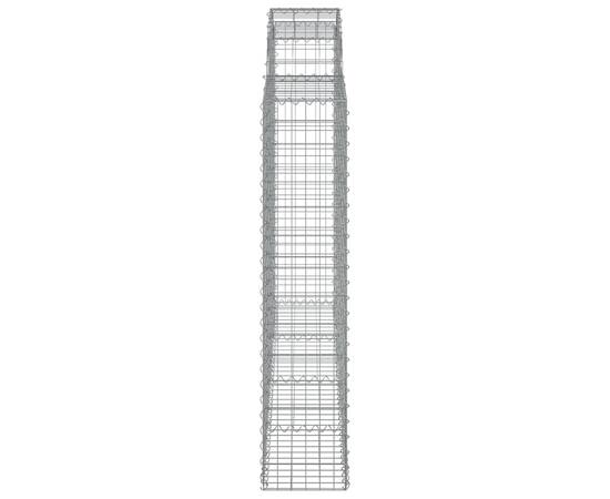 Coș gabion arcuit 200x30x140/160 cm fier galvanizat, 4 image