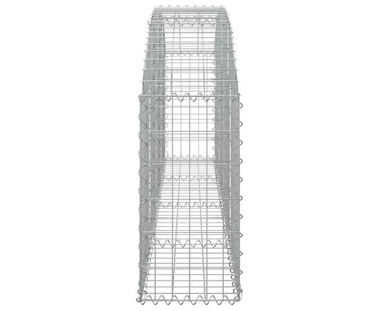 Coș gabion arcuit 200x30x60/80 cm fier galvanizat, 4 image