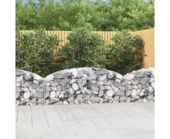 Coș gabion arcuit 200x30x60/80 cm fier galvanizat