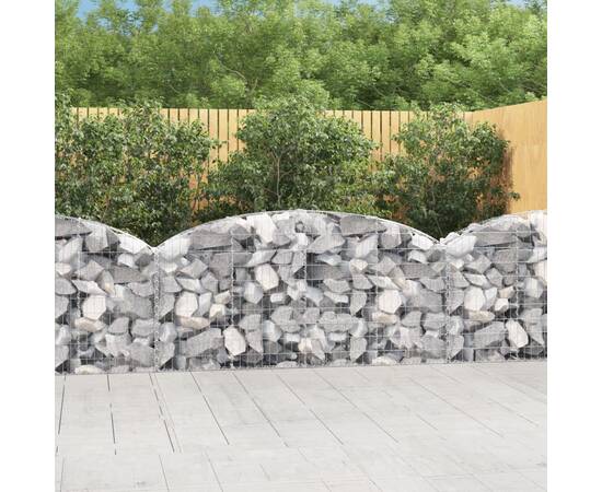 Coș gabion arcuit 200x30x80/100 cm fier galvanizat