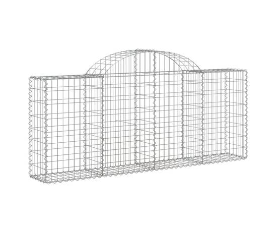 Coș gabion arcuit 200x30x80/100 cm fier galvanizat, 2 image