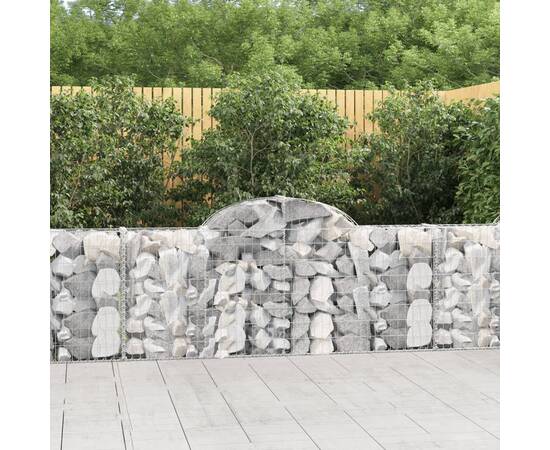 Coș gabion arcuit 200x30x80/100 cm fier galvanizat