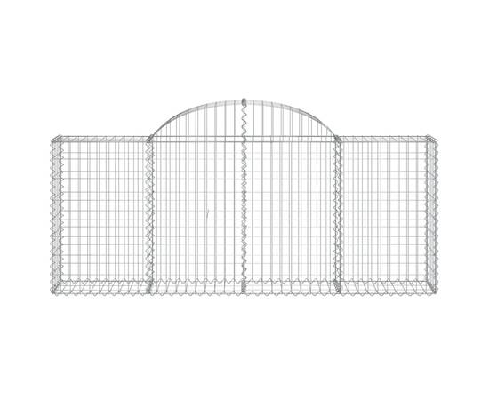 Coș gabion arcuit 200x30x80/100 cm fier galvanizat, 3 image