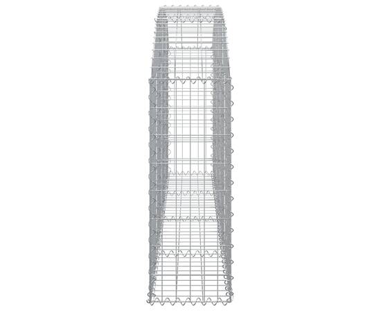 Coș gabion arcuit 200x30x80/100 cm fier galvanizat, 4 image