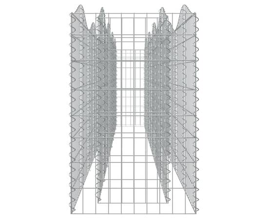 Strat înălțat cu gabion arcuit, 400x50x100 cm, fier galvanizat, 4 image