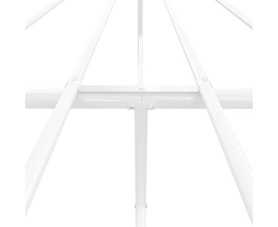 Cadru de pat cu tăblie, alb, 196x126x90,5 cm, oțel, 8 image
