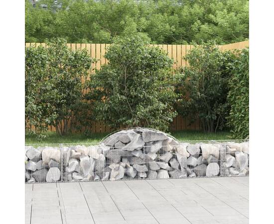 Coș gabion arcuit, 200x50x40/60 cm, fier galvanizat