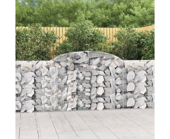 Coș gabion arcuit, 300x30x100/120 cm, fier galvanizat