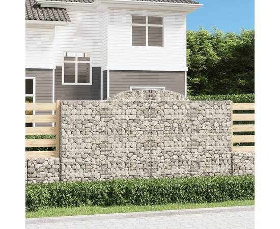 Coș gabion arcuit, 300x30x160/180 cm, fier galvanizat