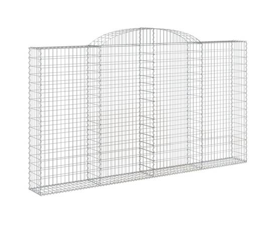 Coș gabion arcuit, 300x30x160/180 cm, fier galvanizat, 2 image