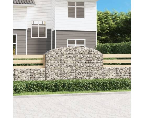 Coș gabion arcuit 200x50x120/140 cm fier galvanizat