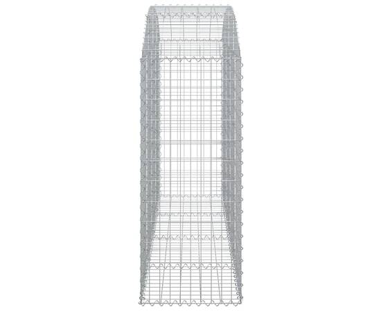 Coș gabion arcuit 200x50x120/140 cm fier galvanizat, 4 image