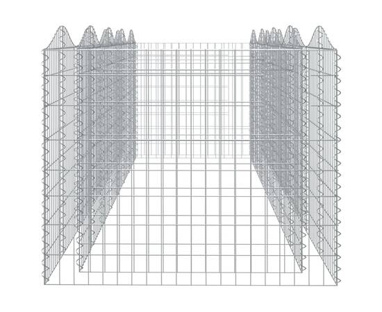 Strat înălțat cu gabion arcuit, 400x100x100 cm, fier galvanizat, 4 image