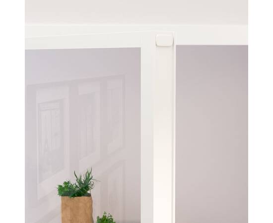 Ușă de interior alb 102x201,5 cm sticlă securiz./aluminiu slim, 5 image