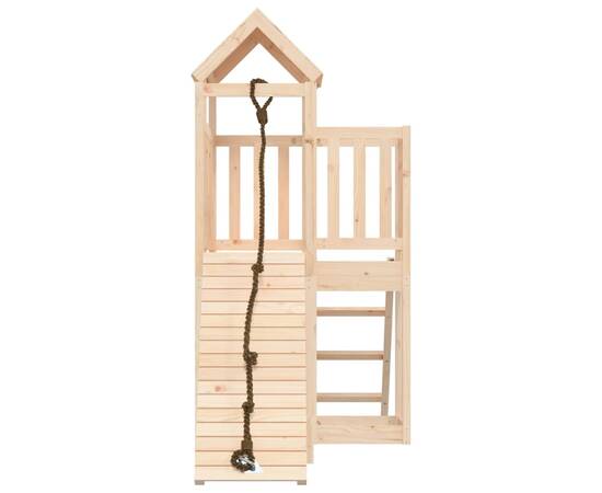 Căsuță de joacă cu perete de cățărat, lemn masiv de pin, 4 image