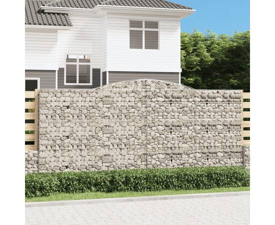 Coș gabion arcuit, 400x30x180/200 cm, fier galvanizat