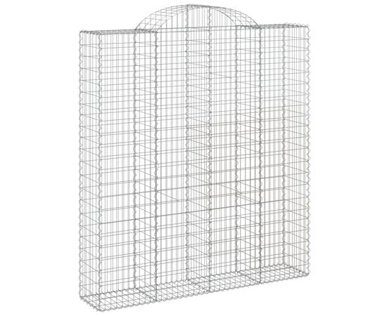 Coș gabion arcuit, 200x50x220/240 cm, fier galvanizat, 2 image