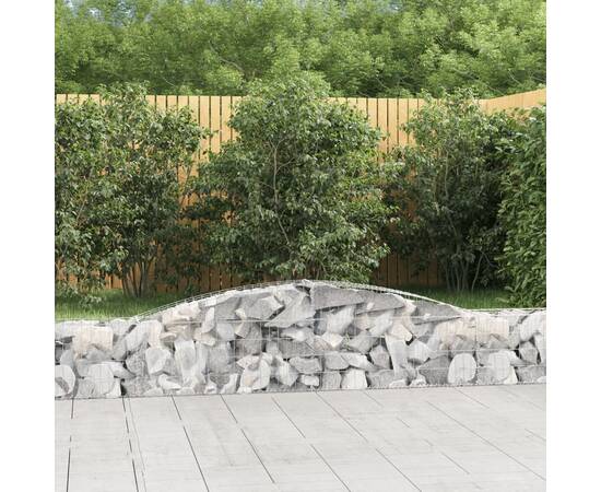 Coș gabion arcuit 400x30x40/60 cm fier galvanizat