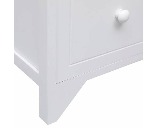 Dulap lateral, 6 sertare, alb, 60x30x75 cm, lemn de paulownia, 6 image